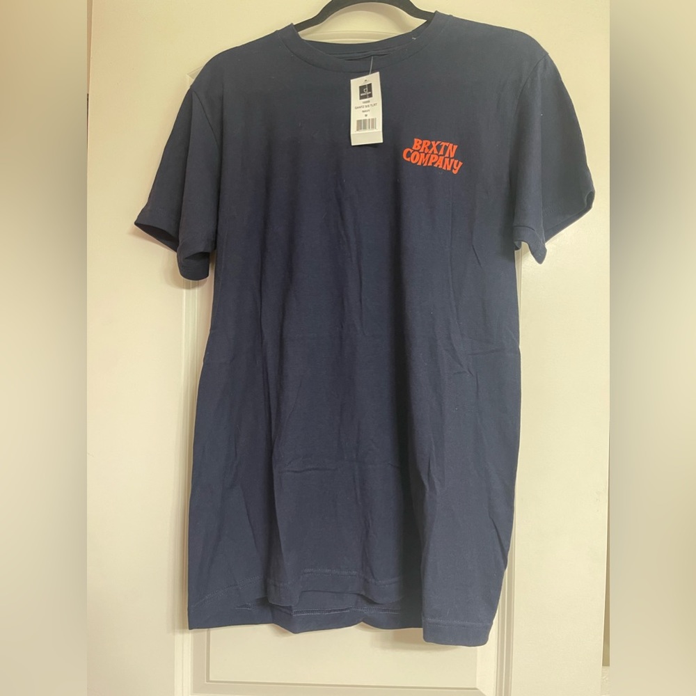 Brixton Navy Short Sleeve Size Med